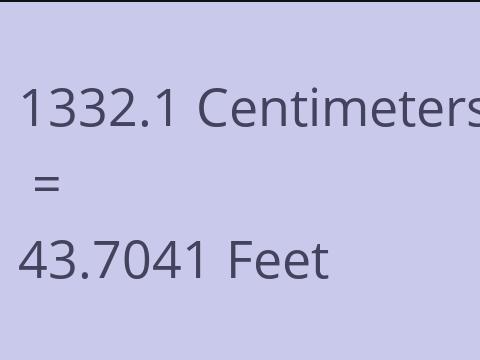 1332.1 CM TO FEET