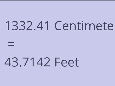 1332.41 CM TO FEET