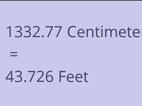 1332.77 CM TO FEET