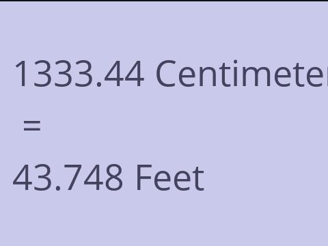 1333.44 CM TO FEET