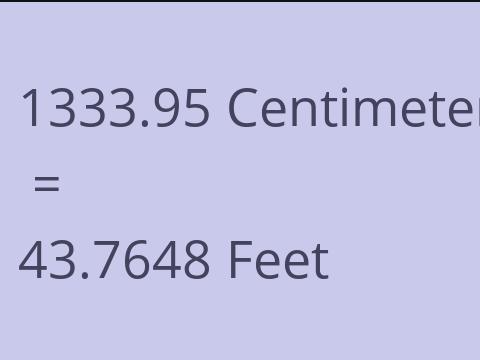 1333.95 CM TO FEET