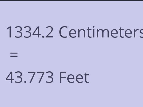 1334.2 CM TO FEET