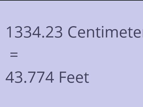 1334.23 CM TO FEET