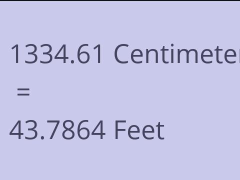 1334.61 CM TO FEET