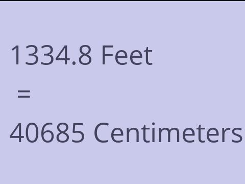 1334.8 FEET TO CM