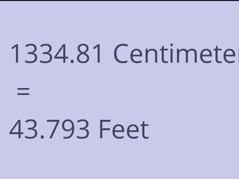 1334.81 CM TO FEET