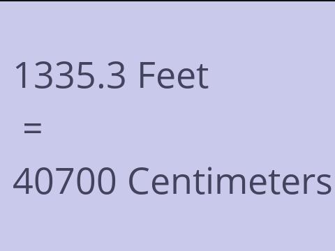 1335.3 FEET TO CM