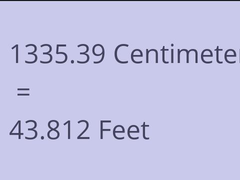 1335.39 CM TO FEET