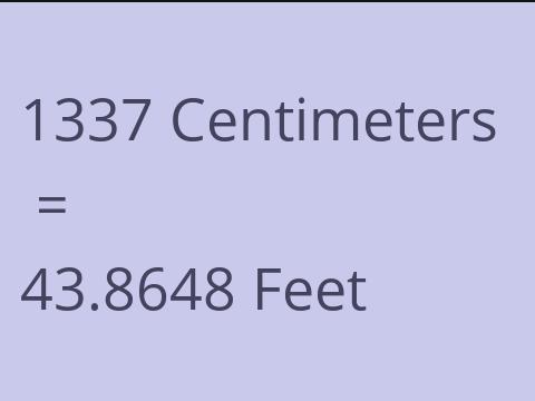 1337 CM TO FEET