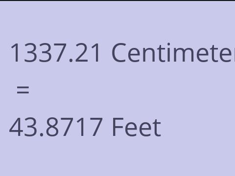 1337.21 CM TO FEET