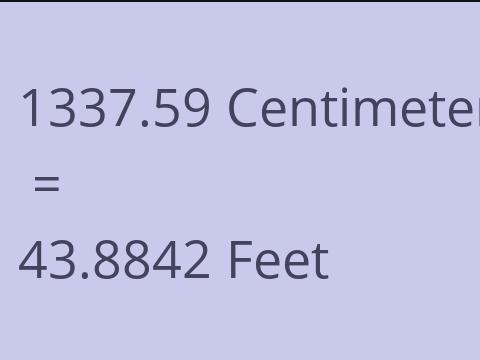 1337.59 CM TO FEET