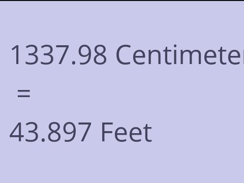 1337.98 CM TO FEET