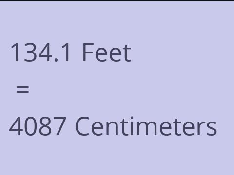 134.1 FEET TO CM