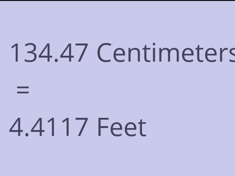 134.47 CM TO FEET