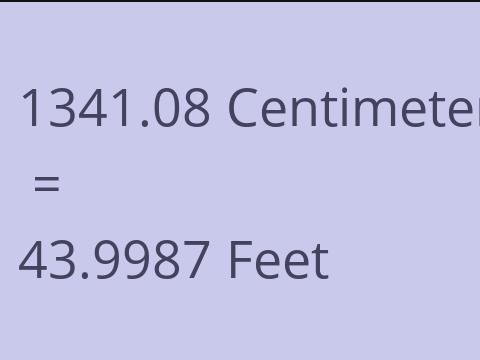 1341.08 CM TO FEET