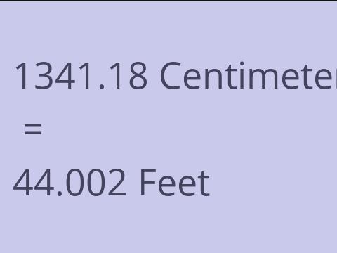 1341.18 CM TO FEET