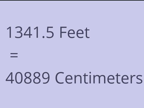 1341.5 FEET TO CM