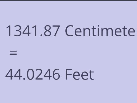 1341.87 CM TO FEET