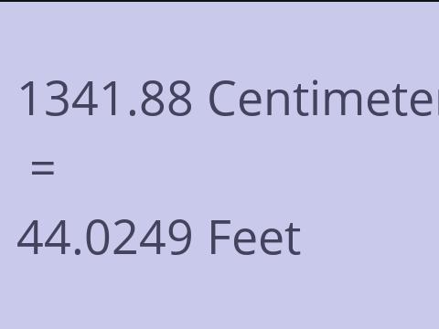 1341.88 CM TO FEET