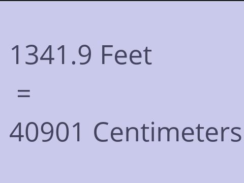 1341.9 FEET TO CM