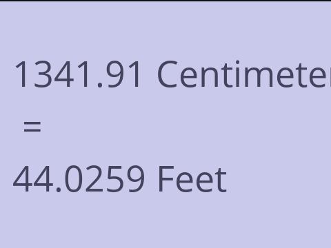 1341.91 CM TO FEET