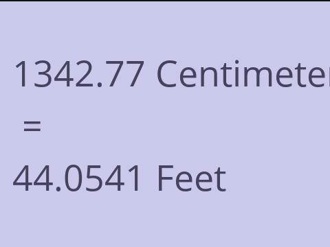 1342.77 CM TO FEET