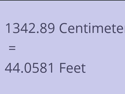 1342.89 CM TO FEET