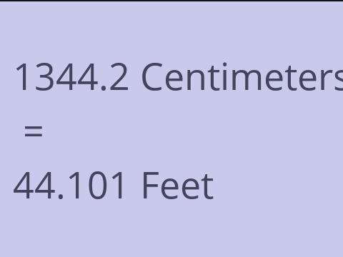 1344.2 CM TO FEET