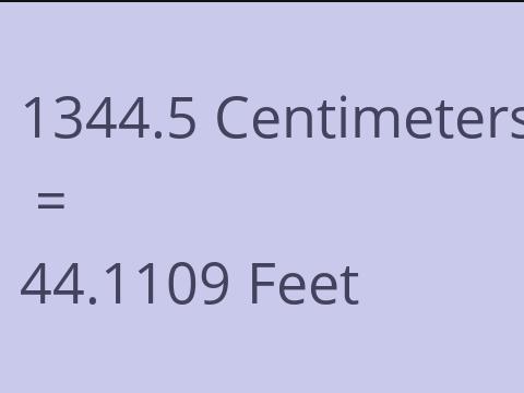 1344.5 CM TO FEET