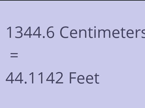 1344.6 CM TO FEET