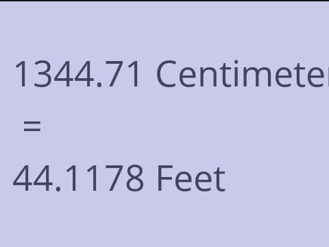 1344.71 CM TO FEET