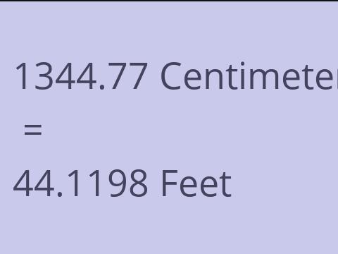 1344.77 CM TO FEET