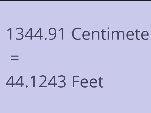 1344.91 CM TO FEET