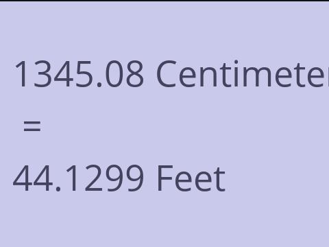 1345.08 CM TO FEET