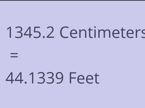 1345.2 CM TO FEET