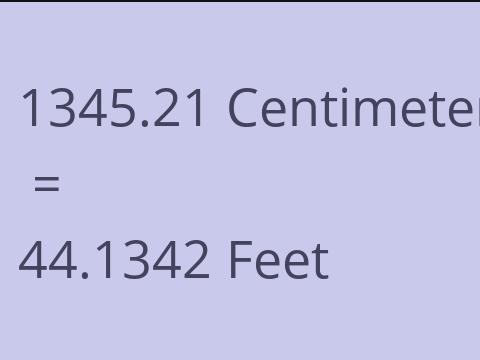 1345.21 CM TO FEET