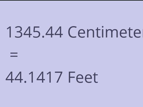 1345.44 CM TO FEET