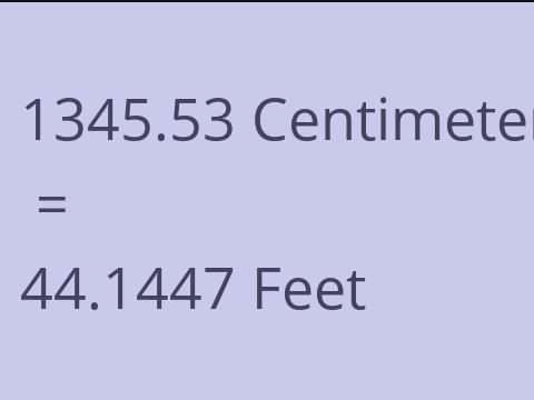 1345.53 CM TO FEET