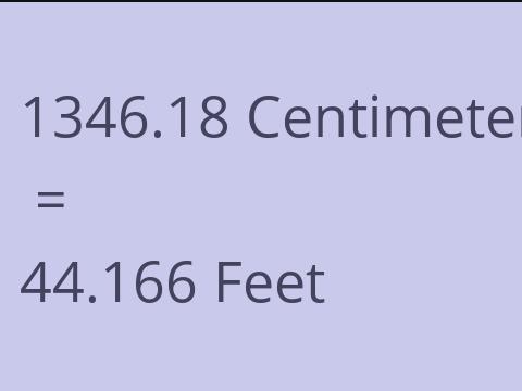 1346.18 CM TO FEET