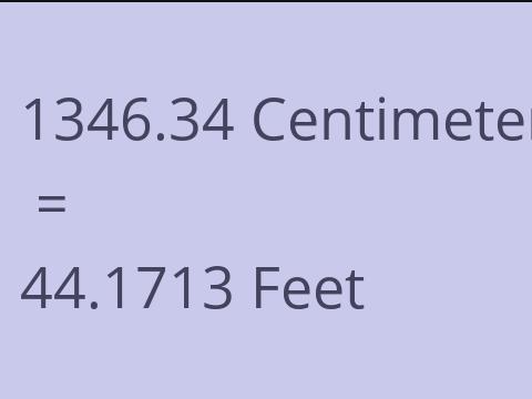 1346.34 CM TO FEET