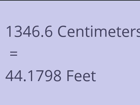 1346.6 CM TO FEET