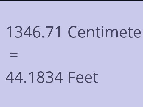 1346.71 CM TO FEET