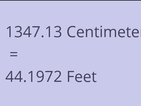 1347.13 CM TO FEET