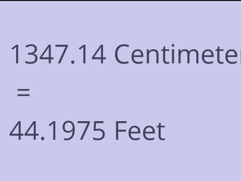 1347.14 CM TO FEET