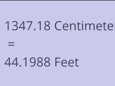 1347.18 CM TO FEET