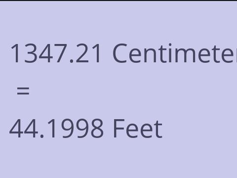 1347.21 CM TO FEET