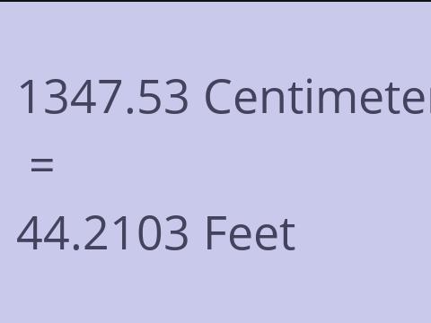 1347.53 CM TO FEET