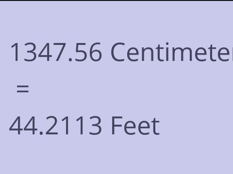 1347.56 CM TO FEET