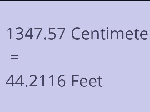 1347.57 CM TO FEET