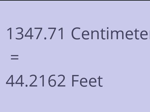 1347.71 CM TO FEET